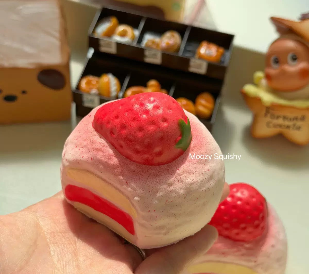 Strawberry mochi squishy