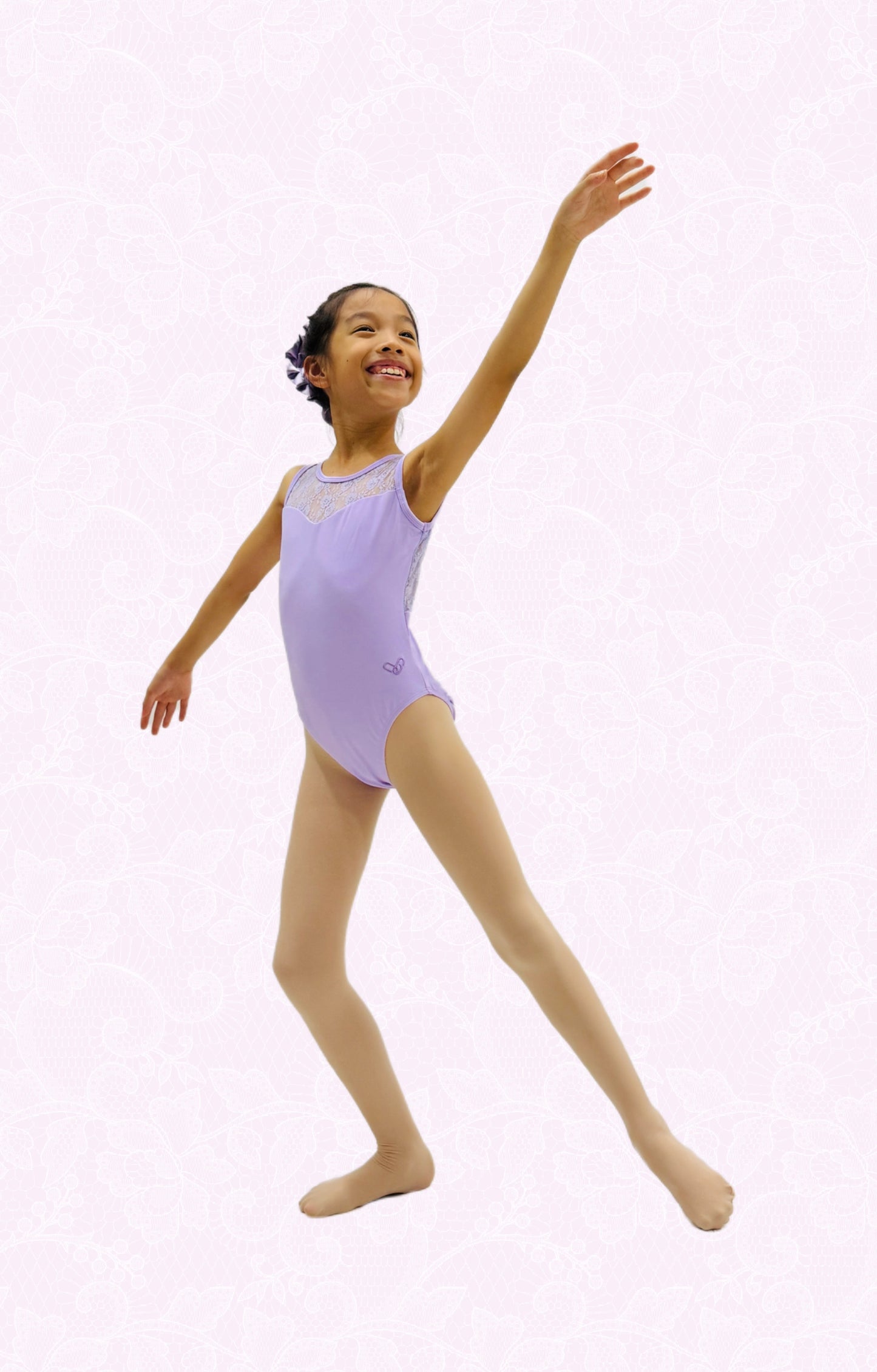 Blossoms Garden Leotard (Lilac purple)