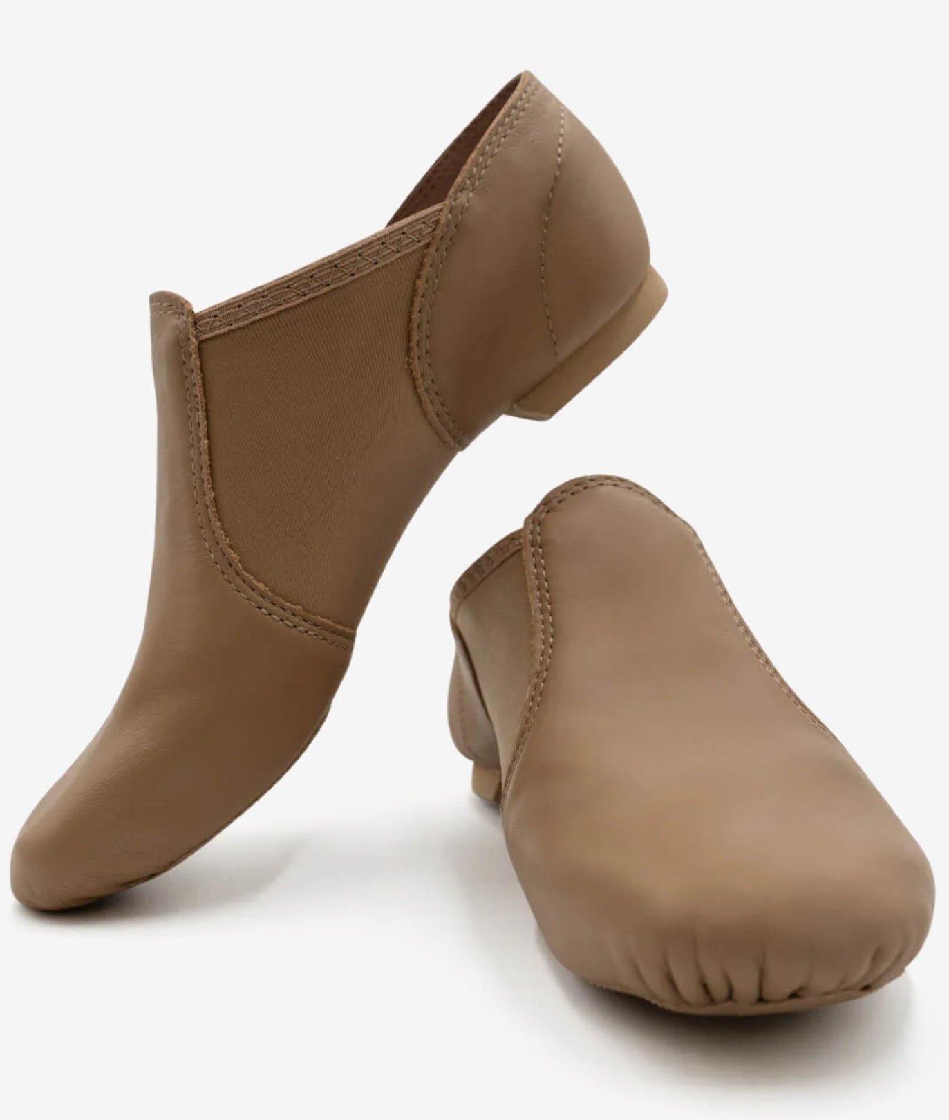 Capezio E-SERIES JAZZ SLIP ON (Caramel and Black)
