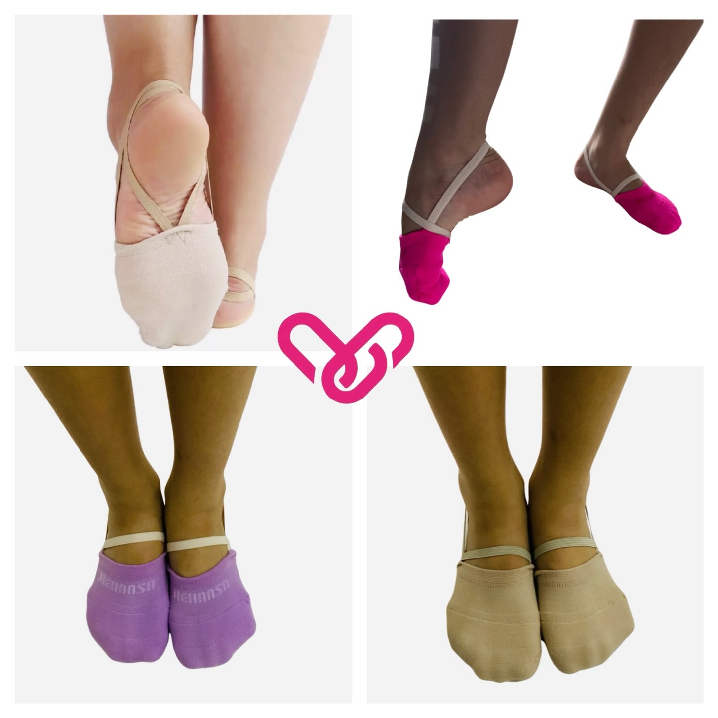 Lyrical / Gymnastics knitted dance half-shoes (distributed by Vivid Verve)