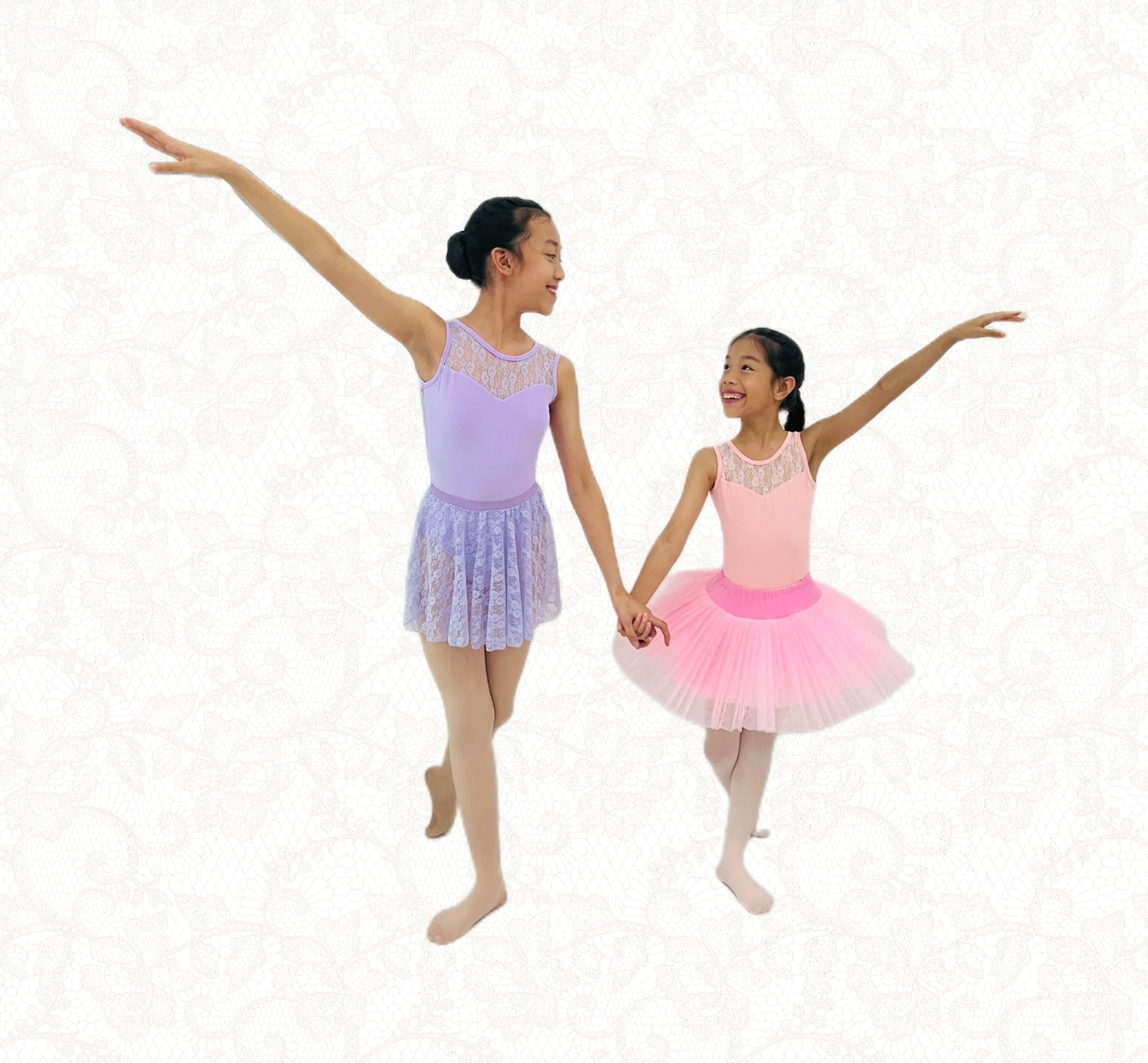 Blossoms Garden Leotard (Lilac purple)