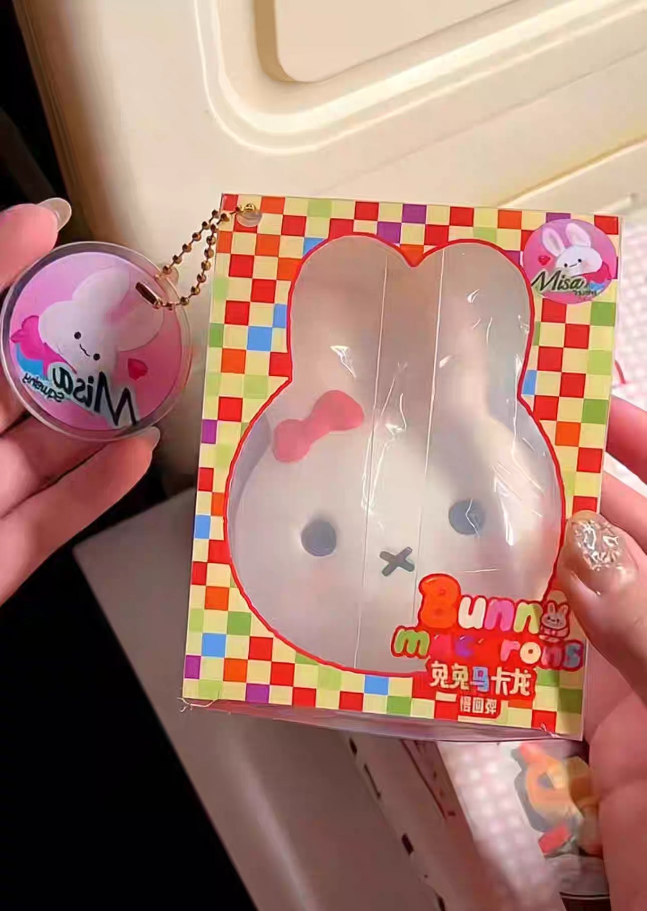 Red Bunny Macaron Squishy slow rebound