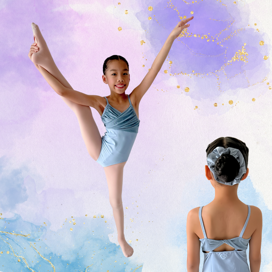 Vivid Verve Sophia Pastel Leotard and Skirt (Ocean Blue)