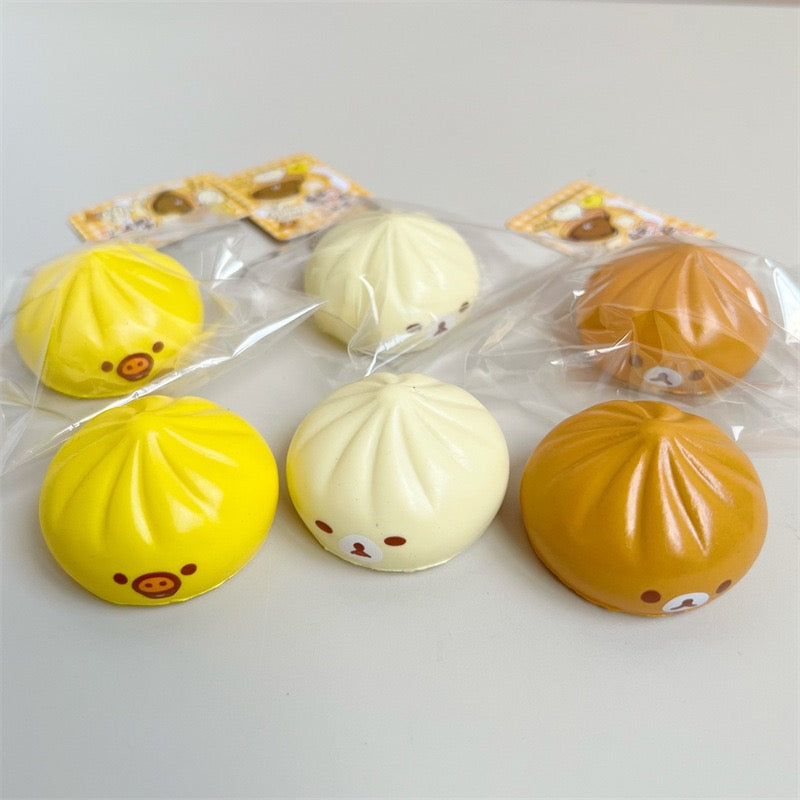 Mini Rilakkuma dumplings squishy keychain
