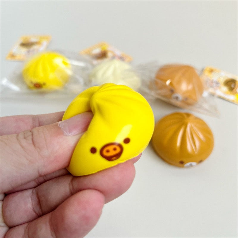 Mini Rilakkuma dumplings squishy keychain
