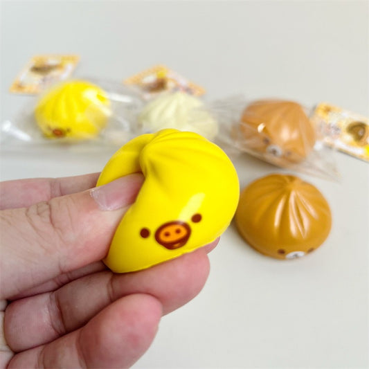 Mini Rilakkuma dumplings squishy keychain