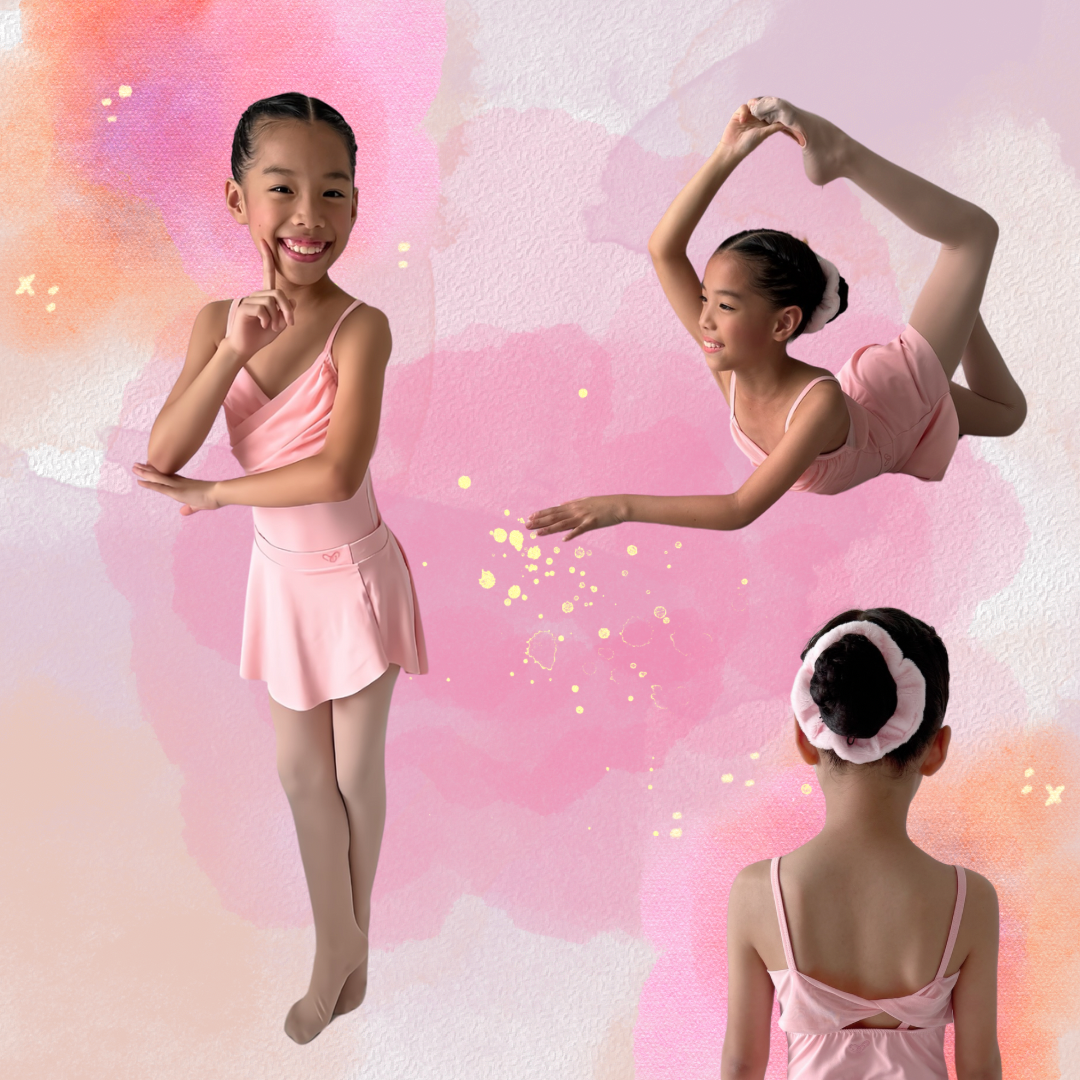 Vivid Verve Sophia Pastel Ballet Leotard with Skirt (Rose Pink)