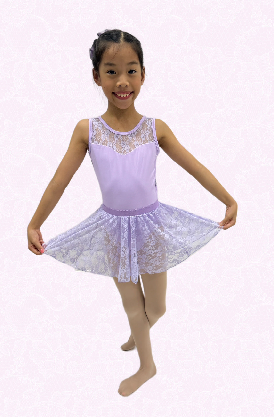 Blossoms Garden Skirt (Lilac purple)