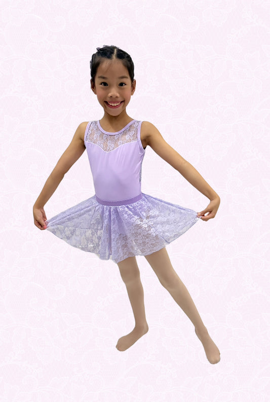 Blossoms Garden Leotard (Lilac purple)