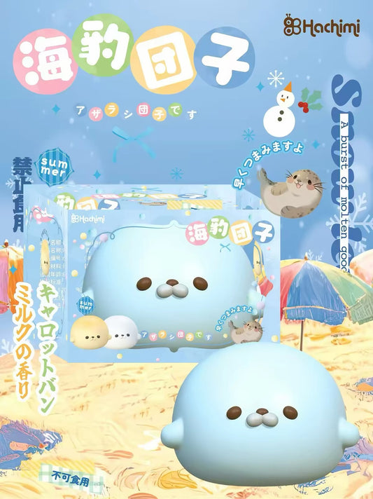 Blue Jumbo Seals Mother and Small baby squishy squishes (Hachimi)