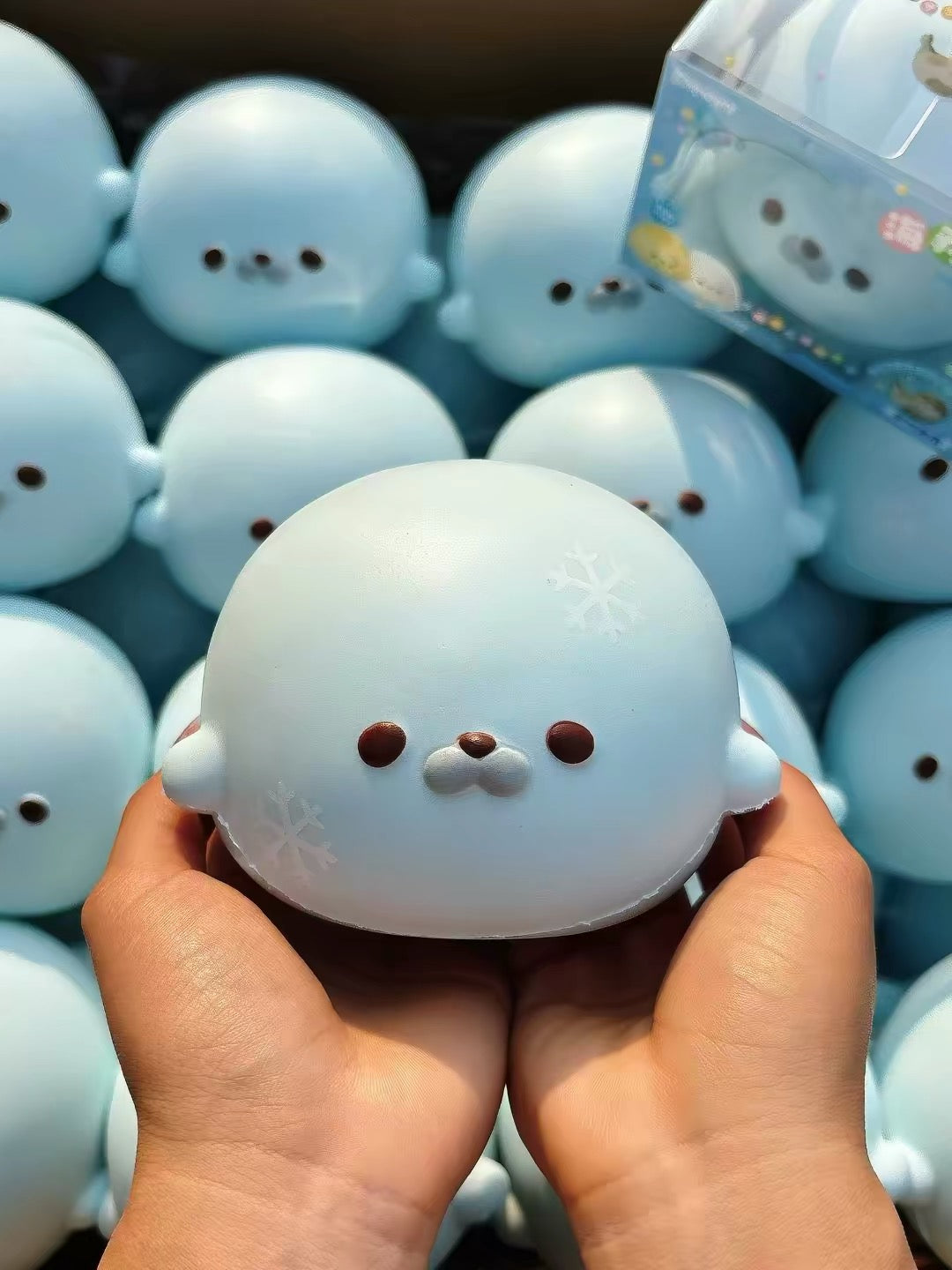 Blue Jumbo Seals Mother and Small baby squishy squishes (Hachimi)