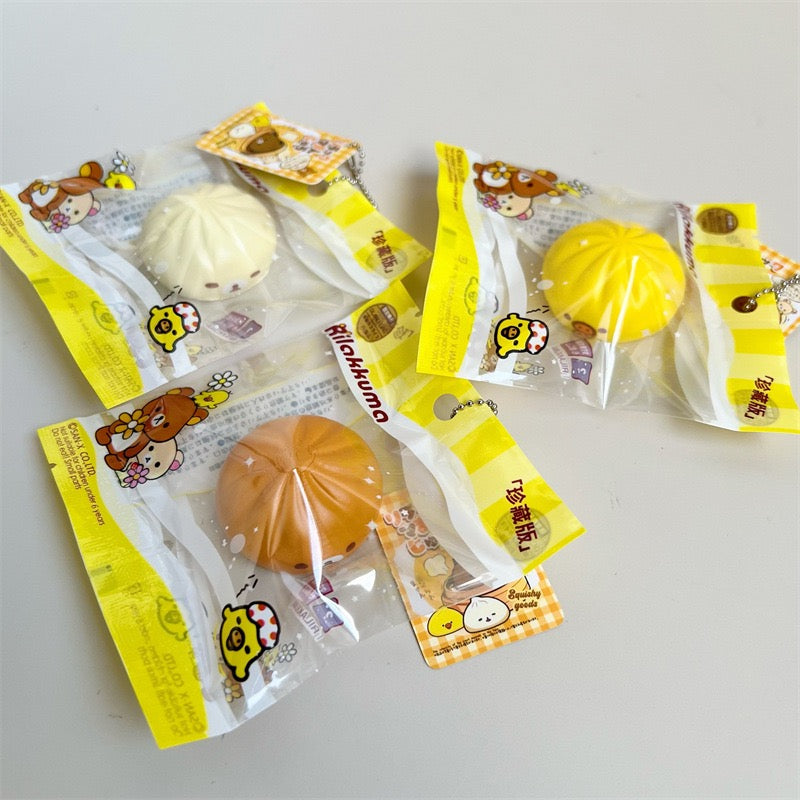 Mini Rilakkuma dumplings squishy keychain