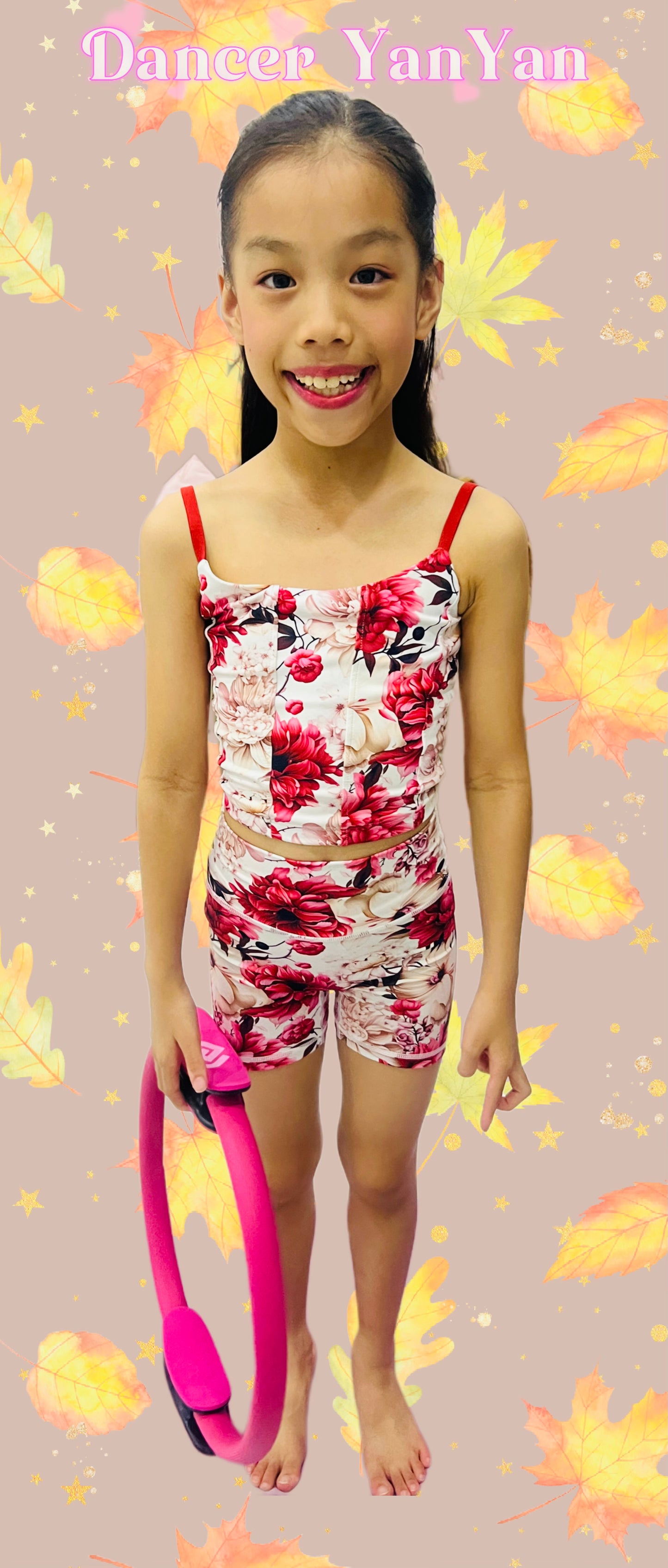 ClaudiaDean World-Golden Fall Collection- Bike Short Coco Print (Ready Stock) Limited Edition!