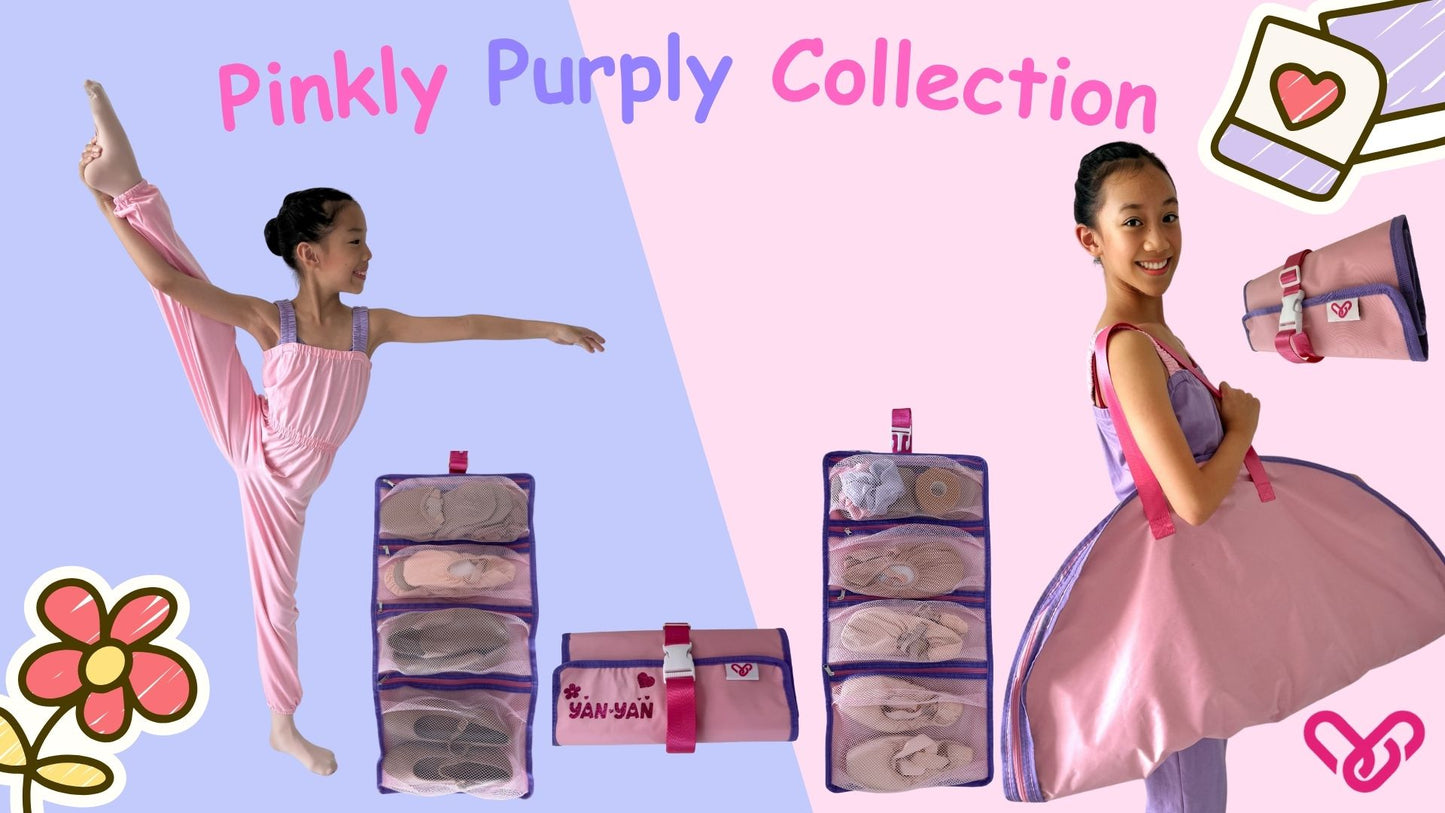 VividVerve Pinkly Purply Collection multi-compartments shoebag /organiser