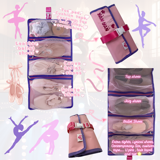 VividVerve Pinkly Purply Collection multi-compartments shoebag /organiser