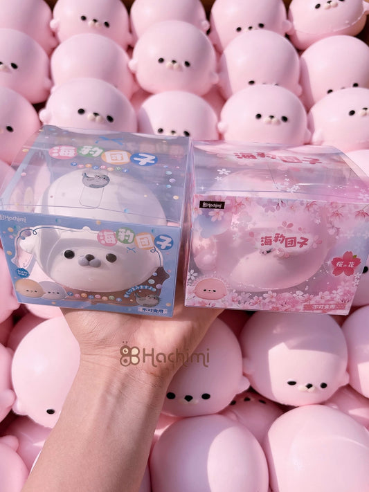 Pink seals (Hachimi Squishy) Slow rebound Slow rising