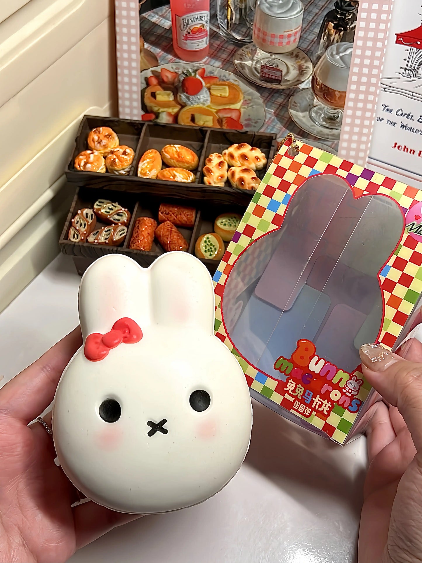Red Bunny Macaron Squishy slow rebound