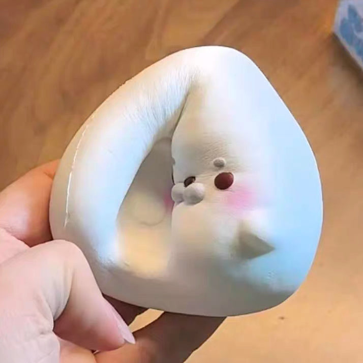 Seal puff squishy (slow rebound)